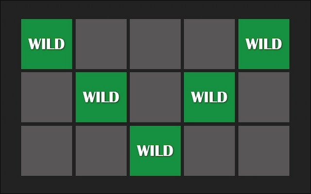Biểu tượng WILD xuất hiện trên trục thứ nhất và tạo thành một dòng kết nối chỉ với biểu tượng WILD