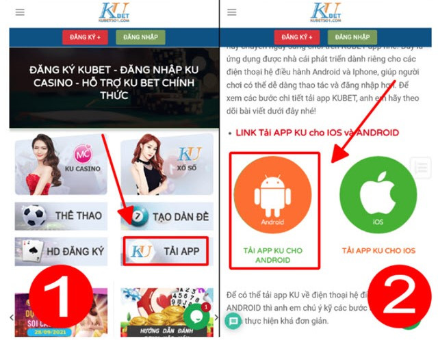 Hướng dẫn tải App Kubet trên điện thoại Android